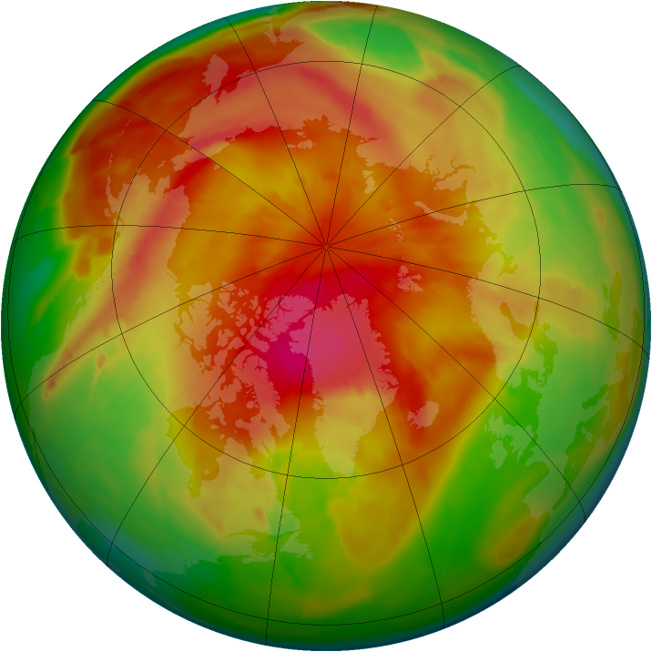 Arctic ozone map for 14 April 2015
